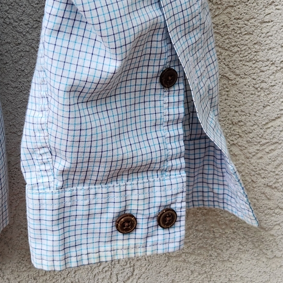 PATAGONIA Men’s Shirt Small Blue Plaid Common Threads Organic Cotton - Picture 7 of 11